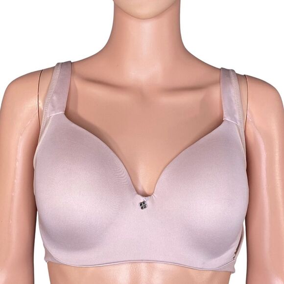 Breezies Beige Natural Embrace Underwire Contour Tee Shirt Bra Size 34D - Picture 1 of 5
